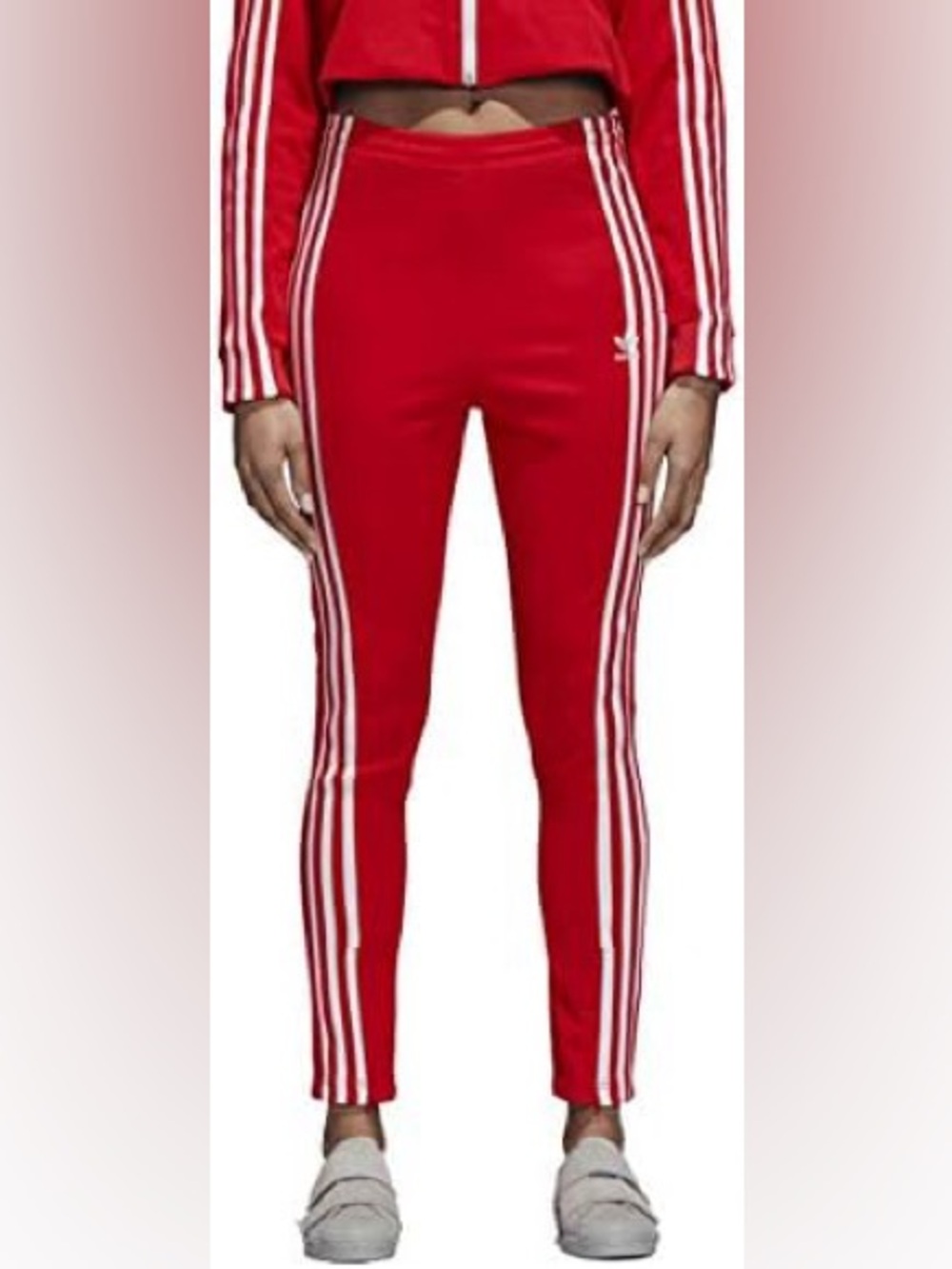 Adidas Red Pants with White Stripes - Picture 9 of 9